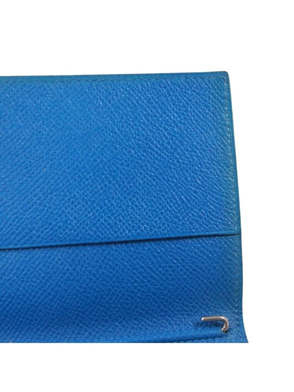 Hermes Agenda GM Leather Blue Notebook Cover Silver